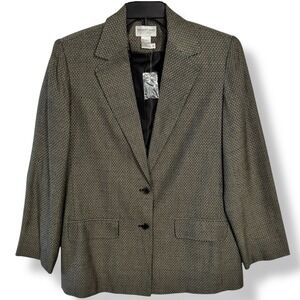 Vintage Newport News Long‎ Blazer Jacket Size 12 Lightweight Business Casual 90s
